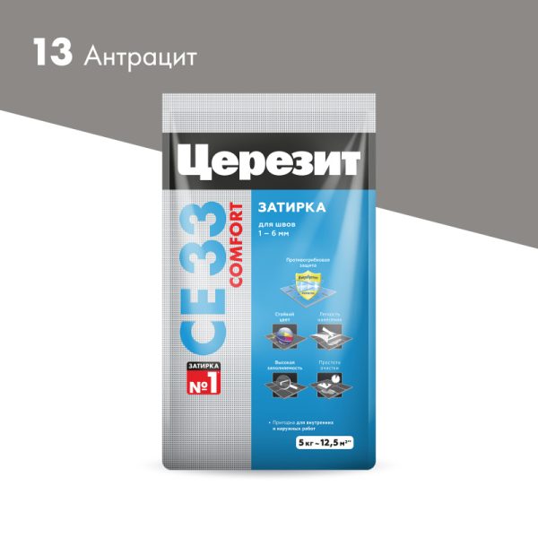 Затирка для швов Церезит СЕ 33 антрацит