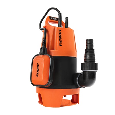 Насос погружной дренажный "PATRIOT" 400Вт, 133 л/мин. макс напор 5м кабель 7м корпус пластик