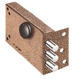 Замок накладной Лазурит 1.02.51.МА никель, сув., 3 риг., медный антик /39360//ЭЛЬБОР