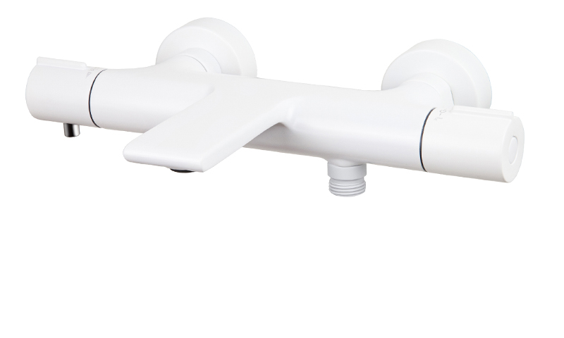 Смеситель KAISER Serio для ванны с термостатом /Латунь /Белый матовый