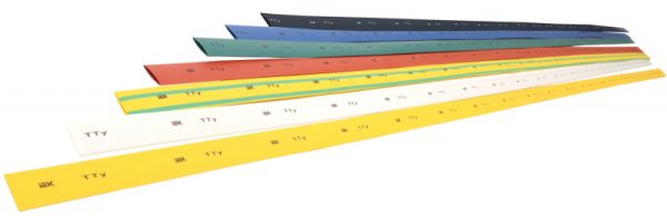 Термоусадочная трубка ТТУ 8/4 желто-зеленая 1 м IEK