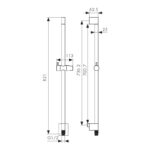 Стойка KAISER с подключением для душегого шланга Ø25*821мм, в коробке /Латунь/Хром Стойка KAISER с подключением для душегого шланга Ø25*821мм, в коробке /Латунь/Хром