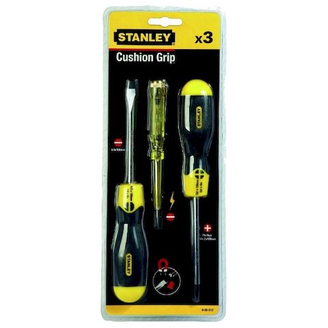 Набор из 3 отверток SL 3*65 SL 5*100 PН 2*100 STANLEY CUSHIONGRIP 0-65-012