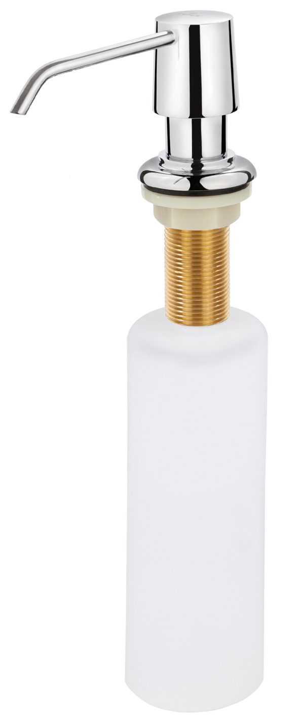 Дозатор KAISER для моющих средств встраиваемый, 350мл /Латунь,пластик /Хром