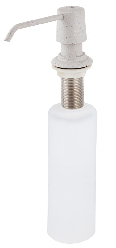 Дозатор KAISER для моющих средств встраиваемый, 350мл /Латунь,пластик /Песочный мрамор