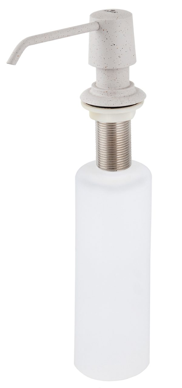 Дозатор KAISER для моющих средств встраиваемый, 350мл /Латунь,пластик /Песочный мрамор