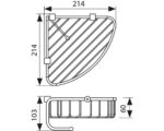 Полка настенная угловая KAISER 214*214*60 (103) хром/латунь Полка настенная угловая KAISER 214*214*60 (103) хром/латунь