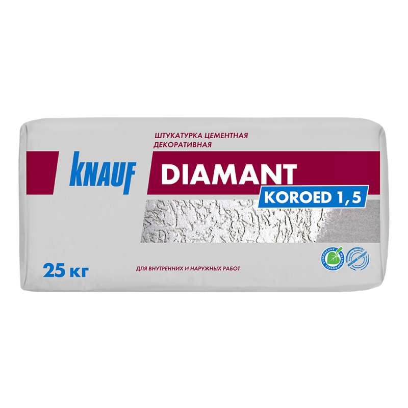 Штукатурка цементная декоративная КНАУФ-Диамант Короед 1