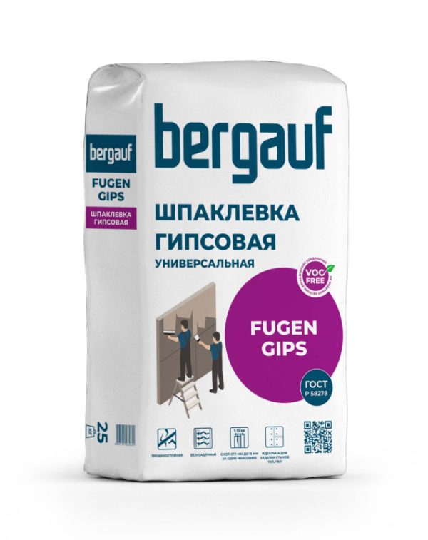 Шпаклевка на гипсовой основе Bergauf Fugen Gips