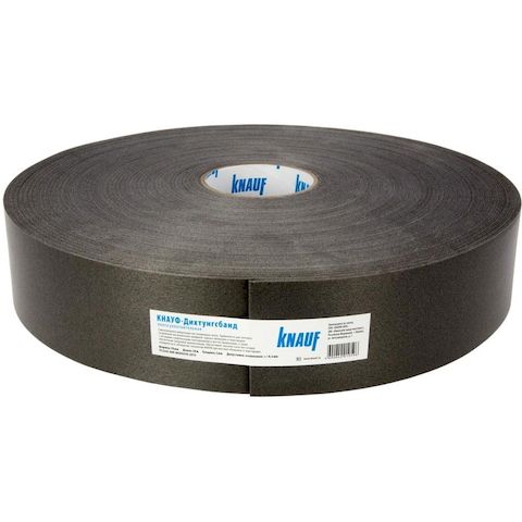 Лента звукоизолирующая уплотнительная КНАУФ Дихтунгсбанд 30*30 м серый