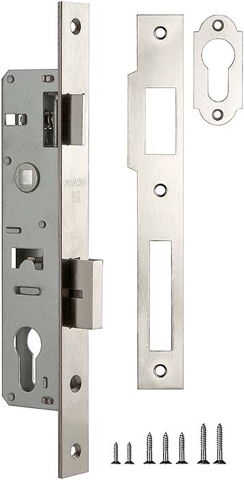 Корпус узкопрофильного замка с защелкой 153-25/85 CP (хром)//FUARO