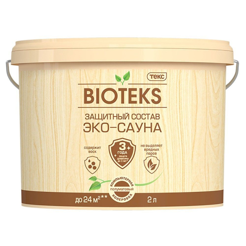 Защитный Cостав ТЕКС Эко-Сауна BIOTEKS 2 л