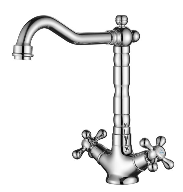 Смеситель KAISER Carlson Style кухня крест керамика