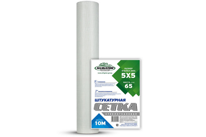 Сетка штукатурная Alligator Gavial плотность 60 гр/м.кв. ячейка 5*5 мм Сетка штукатурная Alligator Gavial плотность 60 гр/м.кв. ячейка 5*5 мм