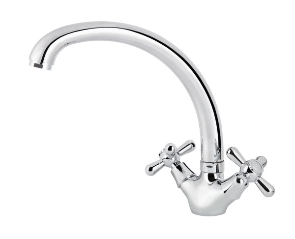 Смеситель VIKO кухня крест кер.литой излив