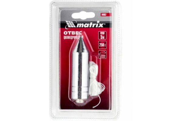 Отвес 250 гр длина шнура 5 м MATRIX 84887