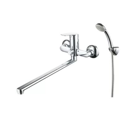 Смеситель для ванны однорычажный с длинным изливом (L), Horizont, Milardo HORSB02M10