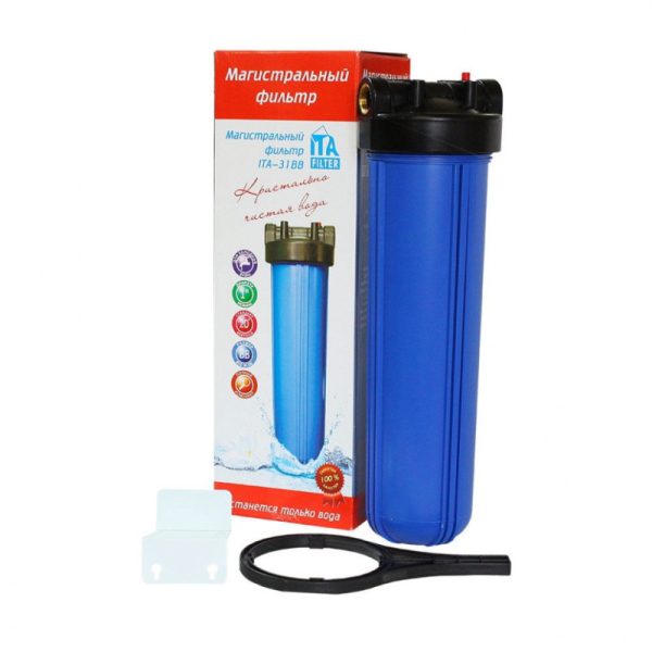 Фильтр магистральный ББ20" лат.рез. 1" синий (Кронштейн+ключ) "ИТА"