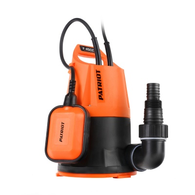 Насос погружной дренажный "PATRIOT" 450Вт, 133 л/мин. макс напор 5м кабель 7м корпус пластик