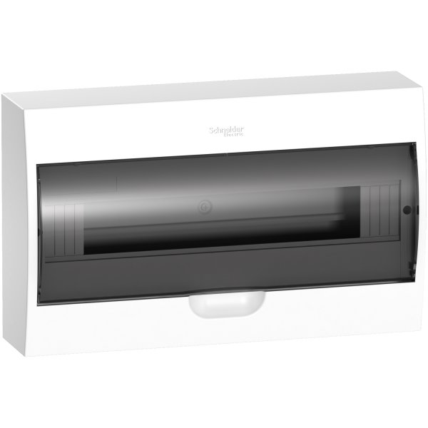 Щит распределительный навесной белый дверь прозрачная 1ряд/18мод EZ9E118S2SRU