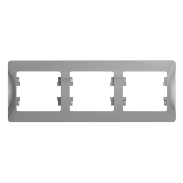 Рамка 3 пост гор. алюминий "GLOSSA" (упак.15) GSL000303