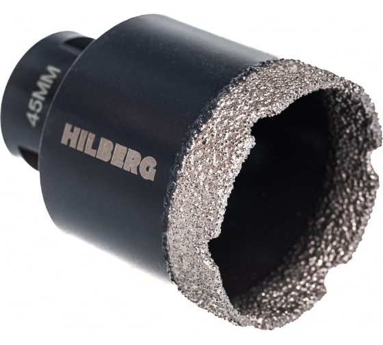 Коронка 45 мм под УШМ керамогранит гранит Super Hard Hilberg