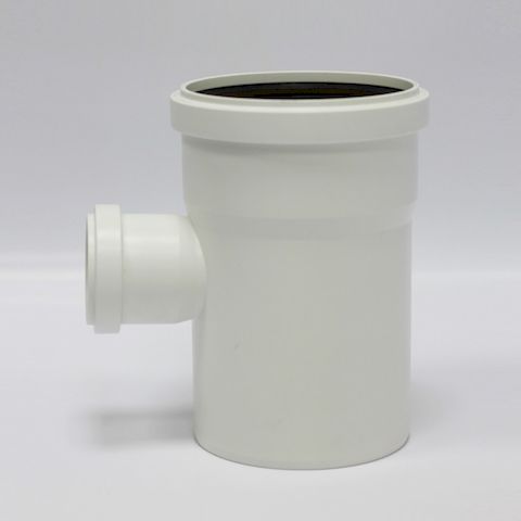 Тройник 110/50 угол 87. (30) белый ДИГОР