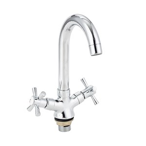 Смеситель VIKO кухня крест низкий R-излив с гайкой