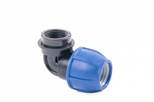 Отвод компрессионный с внутренней резьбой 40x3/4" ПНД (55)