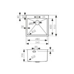 Мойка из нержавейки KAISER 540x510x200*3.0+1.2mm (воронёная сталь) /сифон Мойка из нержавейки KAISER 540x510x200*3.0+1.2mm (воронёная сталь) /сифон
