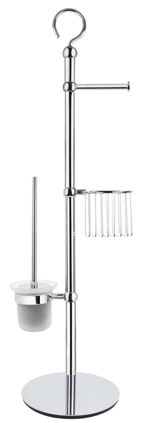 Напольный держатель для туалетной бумаги и ёршика KAISER хром (нерж)