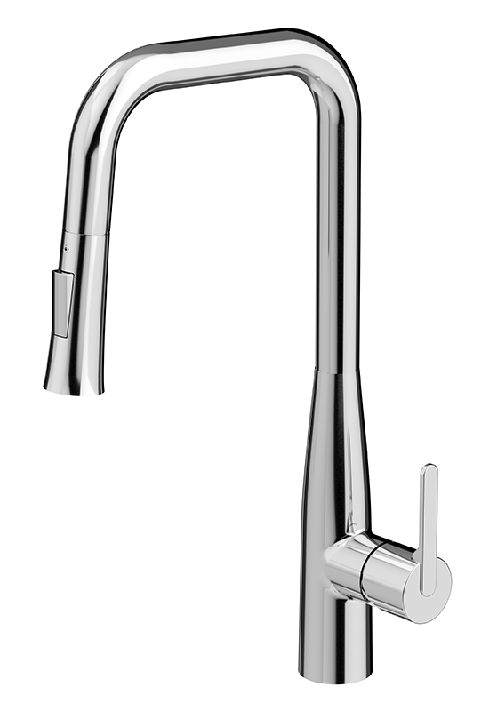 Смеситель KAISER Claro для кухни с вытяжной лейкой Ø35 /Латунь /Хром