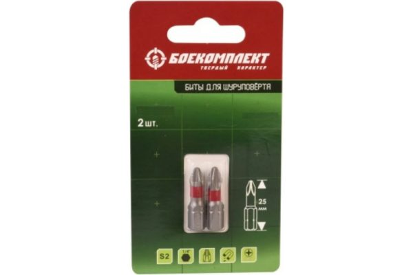 Бита PZ 1*25 мм БОЕКОМПЛЕКТ BPZ1-25-2 2 шт