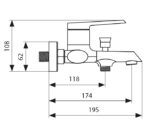 Смеситель KAISER Areva ванна к/н Ø35 Смеситель KAISER Areva ванна к/н Ø35