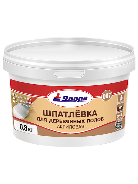 Шпатлевка для деревянных полов акриловая Диола-007