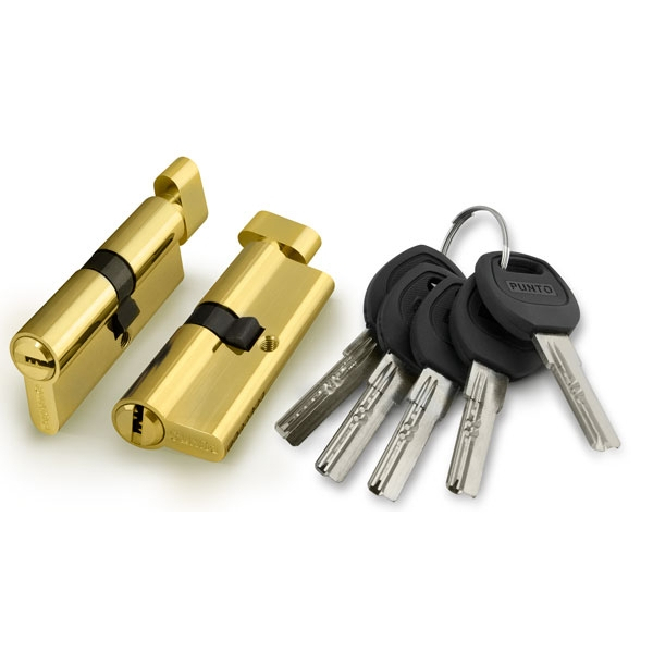 Цилиндровый механизм с вертушкой A202/70 mm (30+10+30) PB латунь 5 кл.//PUNTO