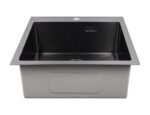 Мойка из нержавейки KAISER 540x510x200*3.0+1.2mm (воронёная сталь) /сифон Мойка из нержавейки KAISER 540x510x200*3.0+1.2mm (воронёная сталь) /сифон