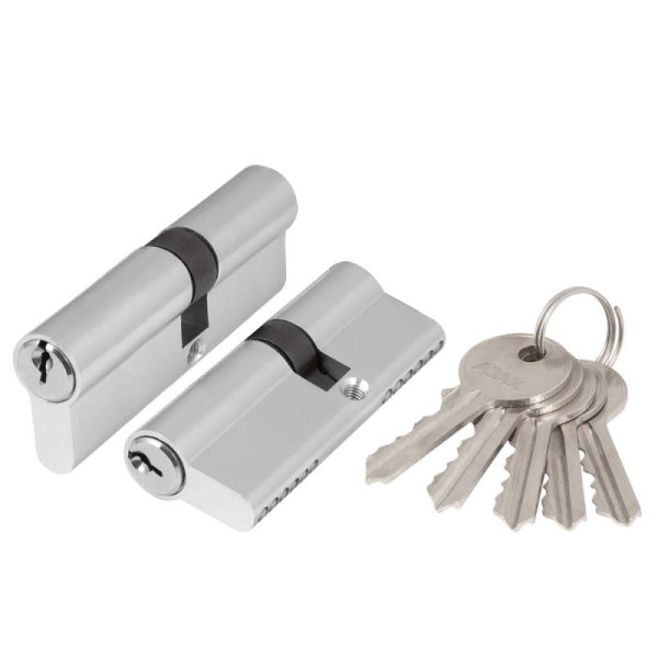 Цилиндровый механизм AZ100/70 mm (30+10+30) CP хром 5 кл.//AJAX