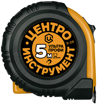 Рулетка 5 м*25 мм УЛЬТРА-ПРОФИ С ДВУСТОРОННИМ ПОЛОТНОМ МАГНИТНАЯ