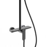 Душевая система для душ/кабины KAISER Arena с аэратором (3-jet/стац. лейка Ø260mm) /Латунь/Чёрный матовый