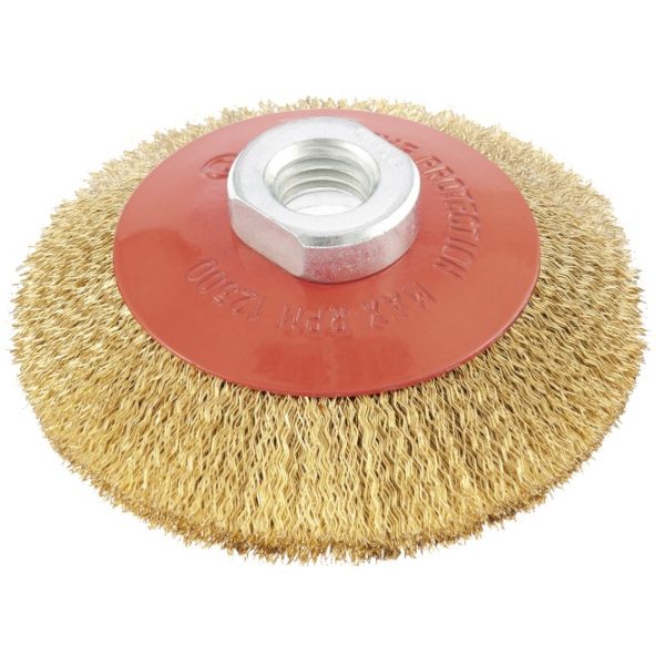 Щетка для УШМ 115 мм М14 тарелка гофрир. Проволока Matrix