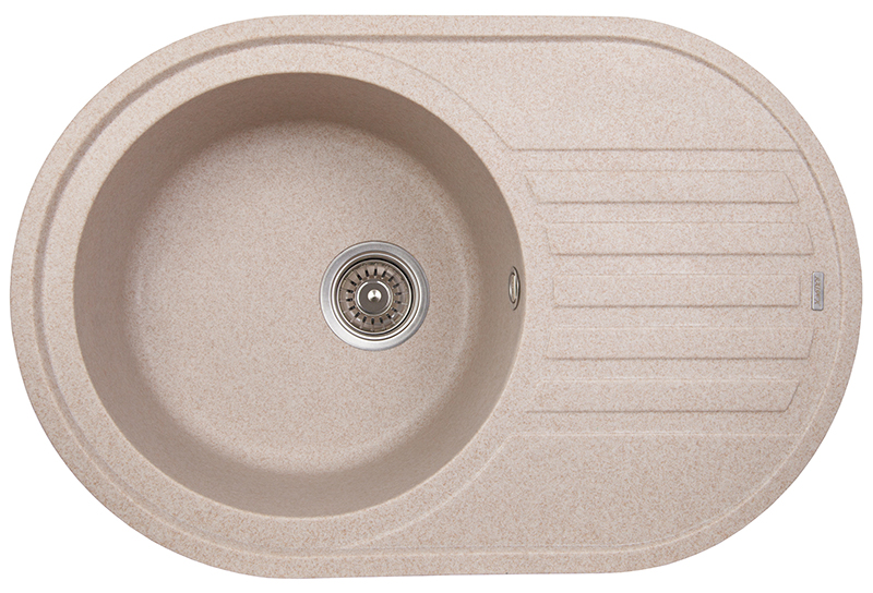 Мойка-Гранит "KAISER" 770x500x200 песочный (овальная)