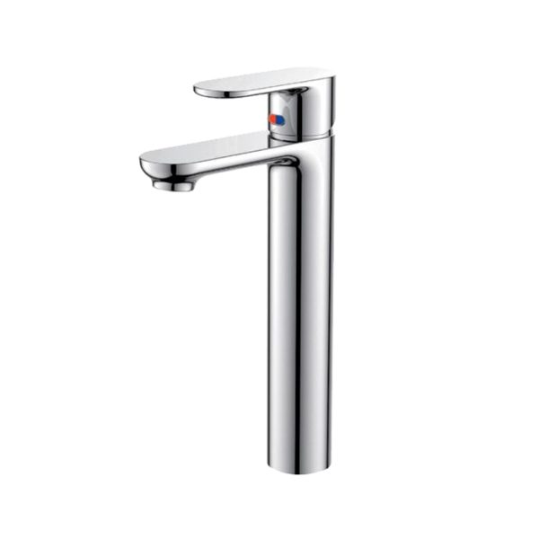 Смеситель для умывальника однорычажный, высокий излив, карт. 40 мм, на гайке «CALORIE Люкс»