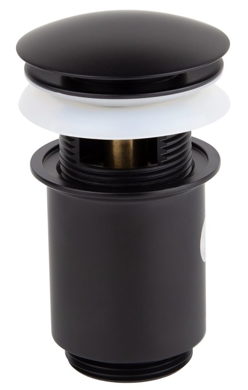 Донный клапан KАISER автомат, металл (черный)