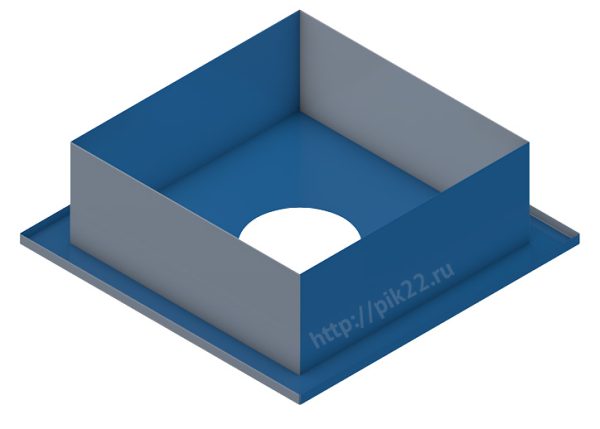 Потолоч. разделка без стакана 0.5мм 500*500 ф150