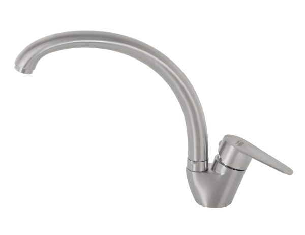 Смеситель VIKO кухня боковой Ø35 с гайкой (нержавейка)/серебро