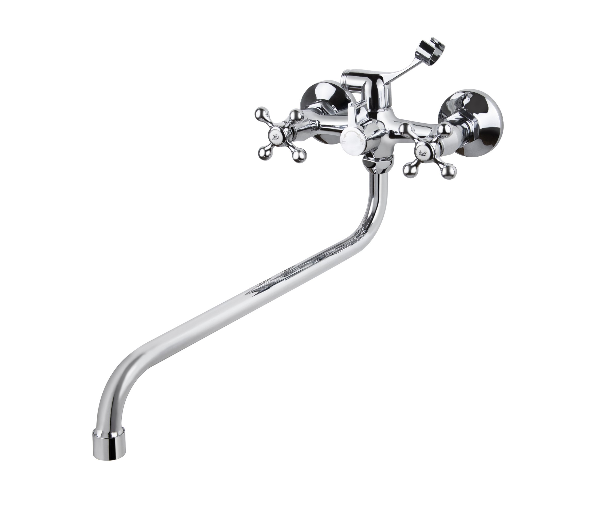 Смеситель VIKO ванна крест керамика (карт/переключатель) круглый излив 33см Смеситель VIKO ванна крест керамика (карт/переключатель) круглый излив 33см