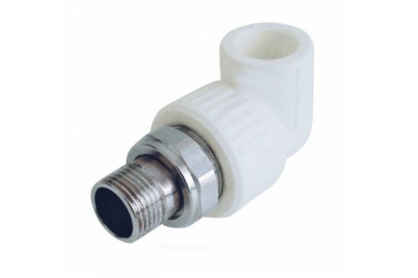 Угол полипропиленовый с американкой НР 20х3/4" (75/25)