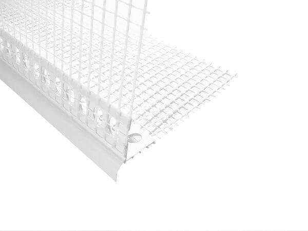 Уголок ПВХ с армирующей сеткой с капельником 2