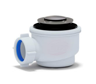 Сифон АНИ для душев/поддона 1 1/2*50 хром, клик-клак(сетка)